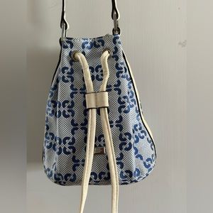 Coccinelle Leather Mini Drawstring Bucket Bag